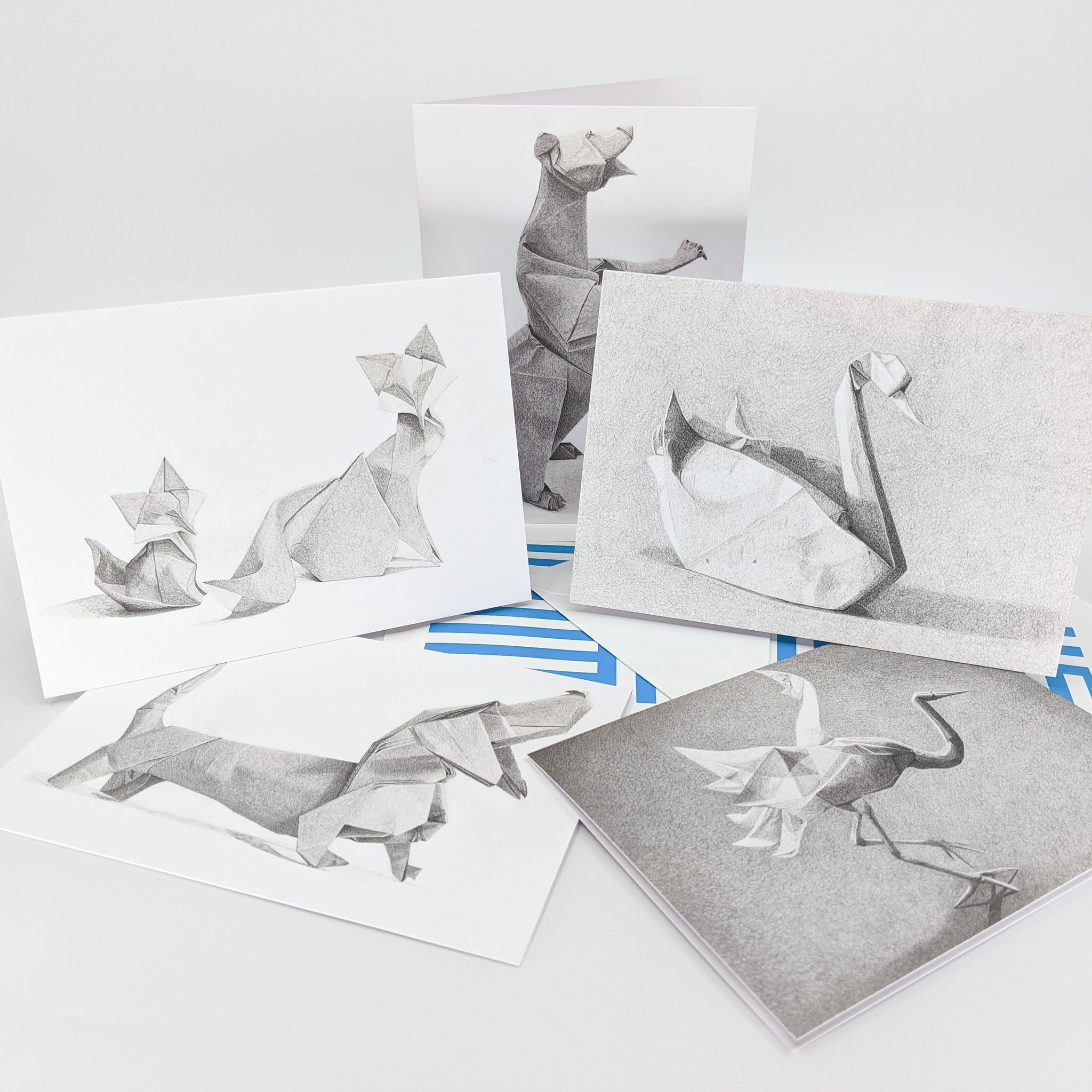 Greeting Cards - Origami Animals 5pk