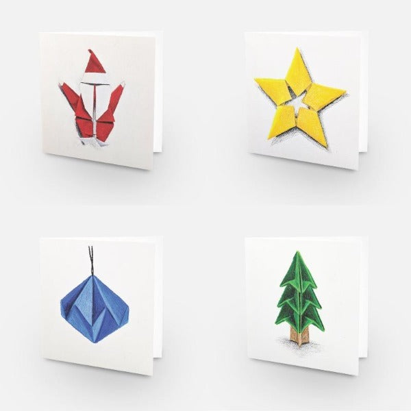 Origami Christmas Cards - 8 Pack